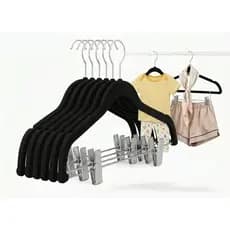 Cabide Veludo Infantil E Adulto Slim C/ Presilha Kit 30un