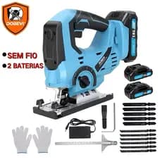 Serra Tico Tico Sem Fio 850W 4 Níveis Profissional 2 Baterias + 10 Lâminas Dobevi