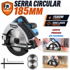 110v/220v Serra Circular Profissional 1580w para Madeira com Guia Laser E Disco, Dobevi