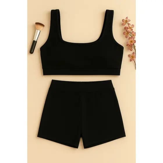 Kit Conjunto Fitness Feminino – Top e Short Treino Esportes Crossfit Musculação