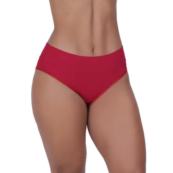 Calcinha Básica Canelada Concept Essentials Vermelho