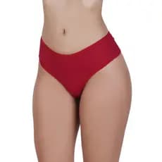 Calcinha Casual Canelada Concept Essentials Vermelho