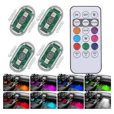 LED RGB Strobe Lights, Wireless Flash, Warning Lights - Accessories for Motorcycle, Car, Aircraft, Helicopter