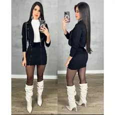 Jaqueta Suede Feminina Camurça Elegante Curta Moda Casual Inverno