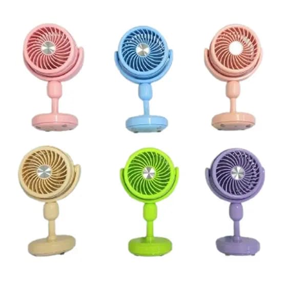 Mini Ventilador Portátil Moderno Recarregável Via Cabo Usb de Mesa com 03 Velocidades