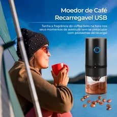 Moedor Café Elétrico Grão de Café Recarregável Portátil Ajuste Níveis de Moagem COZINHA GOURMET