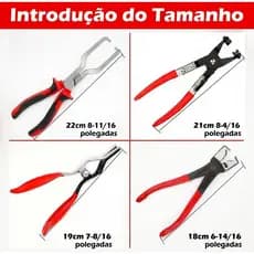 Conjunto com 4 Alicates Profissionais Para Abraçadeiras De Mangueira