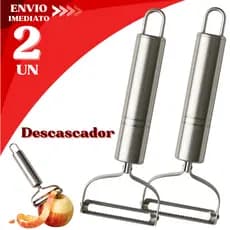 Kit 2 Descascador de Legumes Frutas Aço Inox Praticidade na Cozinha Restaurante