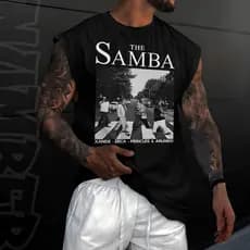 Camiseta regata machao oversized masculino the samba em algodao unissex Longline