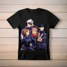 Linda Camiseta Anime Jujutsu Kaisen Camisa Blusa unissex Adulto e infantil 100% Algodão