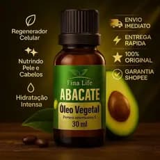 Oleo vegetal abacate 30m fina lifel 100% natural prensado a frio