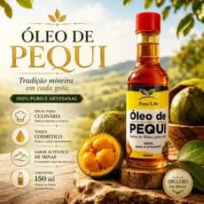 Óleo de pequi artesanal 150ml fina life 100% puro CULINÁRIA- HIDRATAÇÃO - NUTRIÇÃO