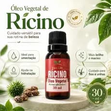 Óleo vegetal de ricino / mamona 30ml fina life 100% puro  QUEDA CAPILAR - FORTALECIMENTO CAPILAR - NUTRIÇÃO CAPILAR