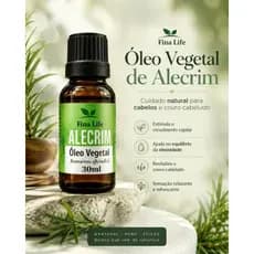 oleo vegetal de alecrim 100% puro 30ml fina life HIDRATAÇÃO - NUTRIÇÃO
