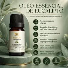 Óleo essencial eucalipto 10ml 100% puro fina life
