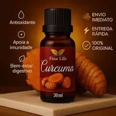 Cúrcuma ( Açafrãoda terra ) Líquida 100% Natural fina life 30ml