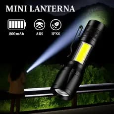 Lanterna Tática Mini Profissional Led Recarregável Lanterna