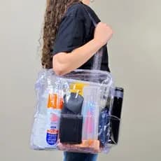 Bolsa transparente Média Praia Academia Impermeável Resistente Envio Rápido