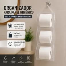 Porta Papel Higiênico Banheiro Transparente Moderno e Funcional