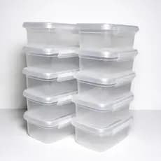 Kit 10 Marmita Potes 800ml com Travas BPA FREE - Alimentos organizadores de congelador