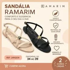 Tamanco Feminino Ramarim 2414204 Confortável Casual Original
