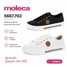 Tênis Feminino Moleca 5667.702 Casual Confortável Leve Original
