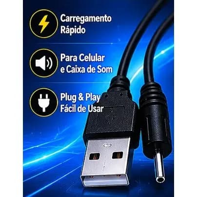 Cabo De Carregamento USB Para celular Nokia 6268 6270 6152 6111 6101 6102  6080 6085 e caixa de som