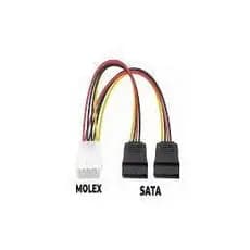 Cabo de dados Adaptador Molex Y Sata Splitter Fonte Energia Mineração