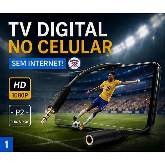 Antena de TV Digital para Celular Android