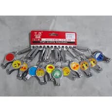 Kit 3/6/12 Chaveiro Aço inox Multifuncional com Cortador de Unhas, Lixa e Abridor de Garrafas 3EM1