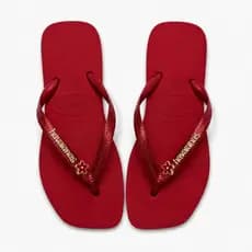 Chinelo Rasteirinha Feminina Glitter com Flor Dourada Brilhante - Envio Imediato