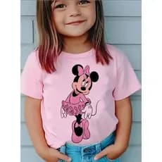 Camiseta infantil Feminina Minnie Bailarina, Blusinha Feminina Premium KIDS