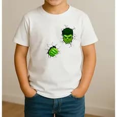 Camisetas Infantis Heróis e Games Estampa Divertida Manga Curta