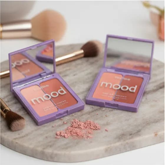 Duo De Blush Ruby Rose Mood Alta Pigmentação/Vitamina E  HB-870M