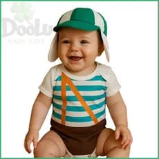Body de Bebê Chaves + Boina - Body Mêsversario Turma do Chaves
