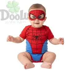 Body Bebê Homem Aranha + Mascara Mêsversario Tematico spider man