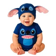 Body de Bebê Lilo Stitch 100%Algodão Premium + Touca Mêsversario Tematico
