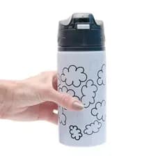 Garrafa Infantil Clingo Alumínio 580ml com canudo de silicone bebê fresh