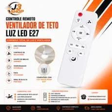 Controle Remoto Para Ventilador de Teto Luz Led E27