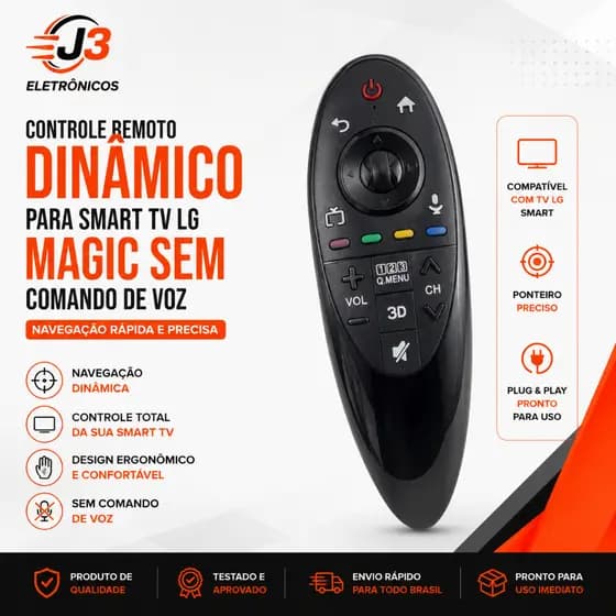 Controle Remoto Dinâmico Para Smart Tv LG Magic Sem Comando de Voz
