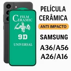 Película Cerâmica Anti Impacto não quebra resistente Samsung A36 A56 A26 A16