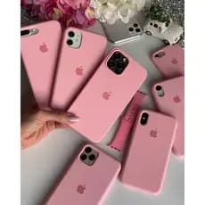 Case Rosa iPhone – Silicone Flexível e Aveludada - Premium 12/12Pro/13Mini/13/13ProMax/14ProMax/15ProMax/16ProMax