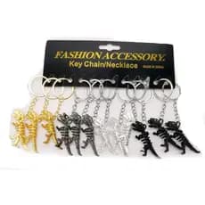 Kit com 12 chaveiros Dinossauro T Rex Fóssil 4 cores