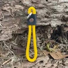 Chaveiro Paracord Militar em Corda Náutica Off Road Camping Pesca Mosquetão com Couro Alta Durabilidade