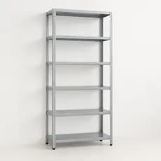 Kit 2 Unidades Prateleira de Aço Industrial 6 Divisoria Multiuso 90x198 Armario Estante Livros