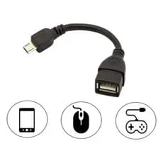kit 5 Adaptador Cabo OTG Micro USB/tipo-c  para USB Fêmea