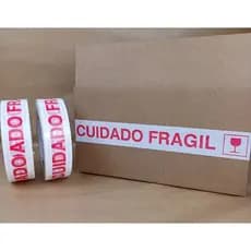 Fita Adesiva  “Frágil/Cuidado” – 48mm x 300m – Embalagem Segura fita mudanca