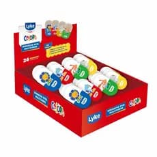 KIT 3 Borracha Oval Lyke Kids Colors Multicores – Kit 3 Unidades ou Caixa com 24 Pcs Não Tóxica