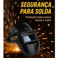 Máscara Solda Fixa Proteção Faíscas Calor Antiqueda Lente HD Fixa Fixa