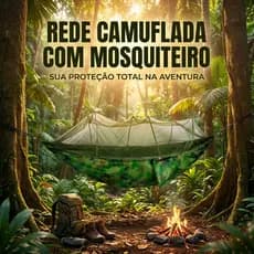 Rede Com Tela Mosquiteiro Verde Camuflado Proteção Conforto e Durabilidade para Aventureiros